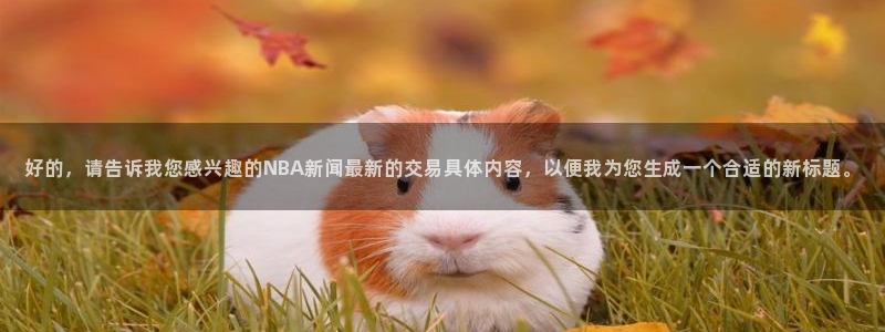 好的，请告诉我您感兴趣的NBA新闻最新的交易具体内容，以便我为您生成一个合适的新标题。