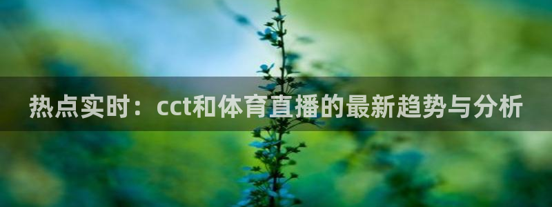 热点实时：cct和体育直播的最新趋势与分析